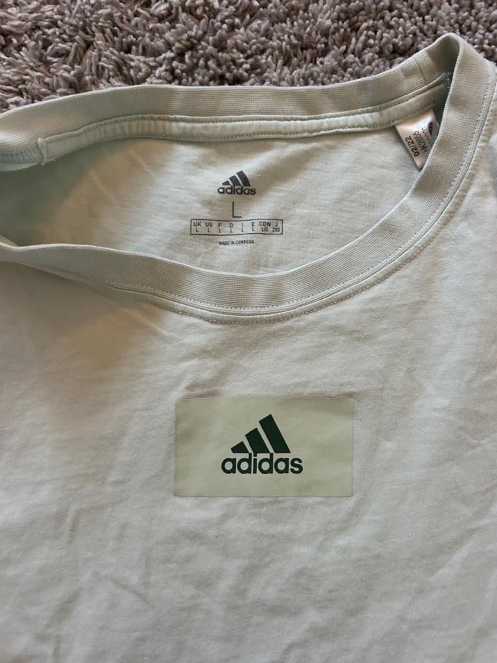 adidas Men’s Pale Green Short Sleeve Crew Tee